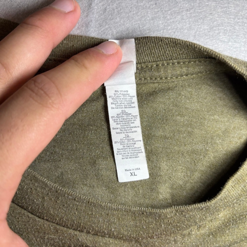 Next Level Folds of Honor Indiana Tri-Blend T-Shirt Men's XL Olive - Picture 11 of 16